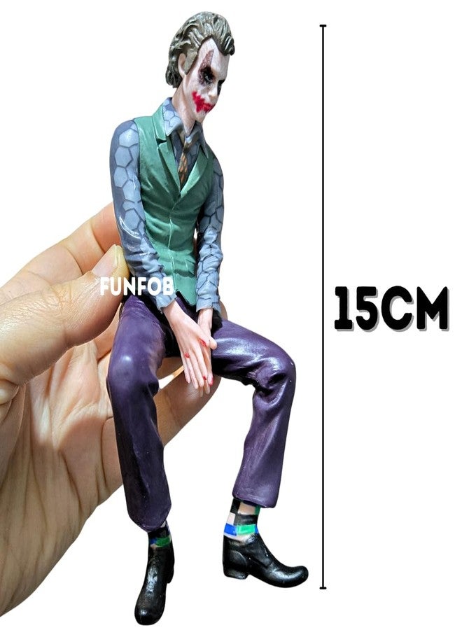 FUNFOB Joker Action Figure for Car Desk Gifting Height-15cm Collectible PVC Multicolour | Joker -Figure - Image 5